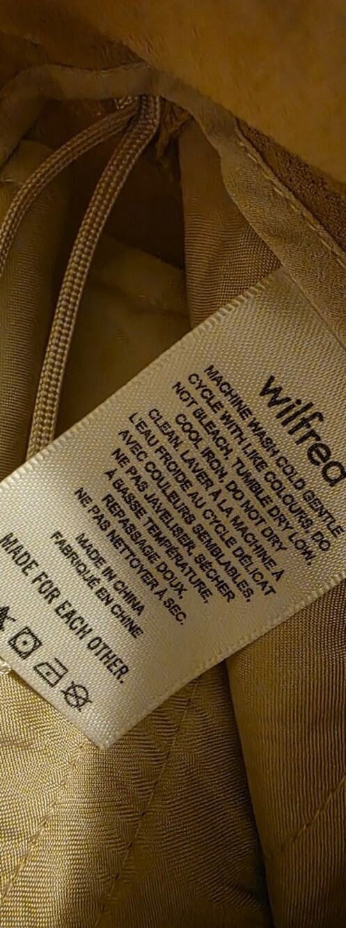 Aritzia Wilfred Crepette Ankle Trouser Size 4 In Cairo Gold (yellow) NWT - Picture 14 of 16